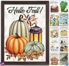 Rustic Farmhouse Wall Decor - 12x16 Wood Frame with 14 Seasonal Sayings