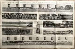 @ MASSIVE @ 1918 PRINT CANADA WWI TRAINING WAR SOLDIERS CAMP NIAGARA MILITARY
