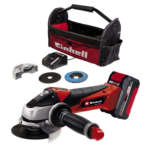 Einhell Smerigliatrice angolare a batteria TE-AG 18/115 Li Kit Power X-Change (1 - Foto 1 di 12