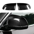 Real Carbon Fiber Car Side Mirror Cover Caps For BMW X3 X4 X5 F25 F26 F15F16 E83