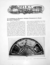 Original Old Antique Print Exhibition Women'S Ornaments In RomePages 1908