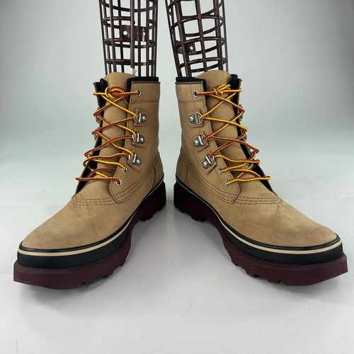 Sorel Men's Caribou Street Workmen's Style Boots US 13 Waterproof Buff Lace-Up - Picture 9 of 12