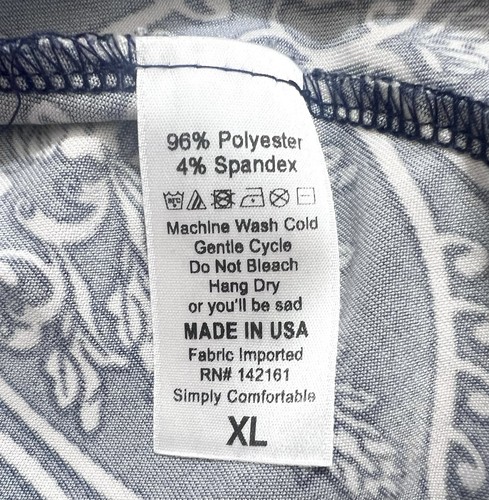 LuLaRoe Flare Knielanger Rock Navy Weiß Damast Gr. XL Butterweich Stretch - Bild 5 von 5