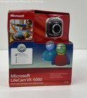Microsoft Black Red LifeCam VX5000 Flexible Webcam VGA Optics USB Box Included