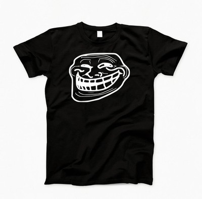 Troll Face Internet Meme Funny Unisex Black T-Shirt Tee Gift New