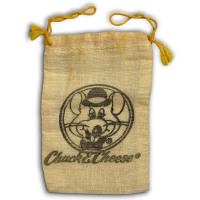 RARE: 1990's Chuck E. Cheese ''DERBY TOKEN BAG POUCH'' Collectible Prize - HTF  