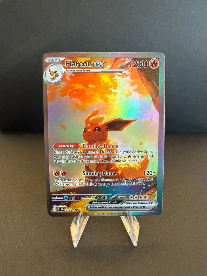✨Custom Pokemon Flamara Full Art Holo Fan Card Flareon NM✨ - Bild 1 von 2