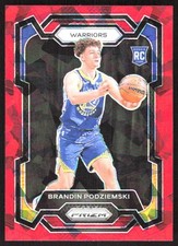 10651F 2023-24 Panini Prizm #147 Brandin Podziemski Prizms Red Ice