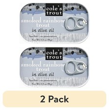 (2 pack) Coes Smoked Rainbow Trout in Olive Oil 3.2 oz - Fish Fillet,Gluten-Free