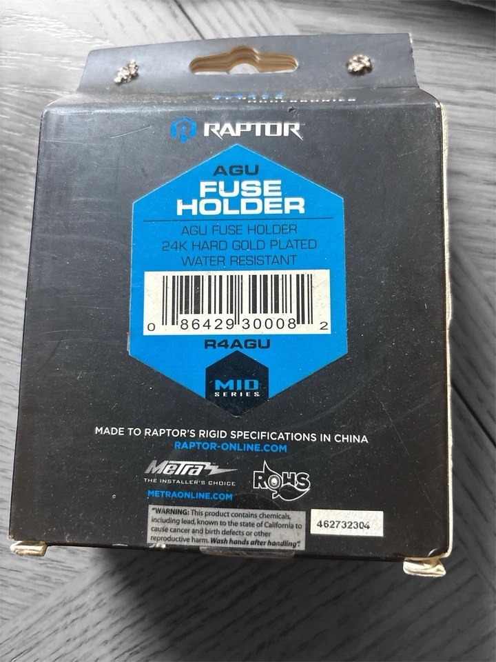 Portafusibles Raptor Mini Anl chapado en oro 24K 4 u 8 AWG Foto 2 de 2