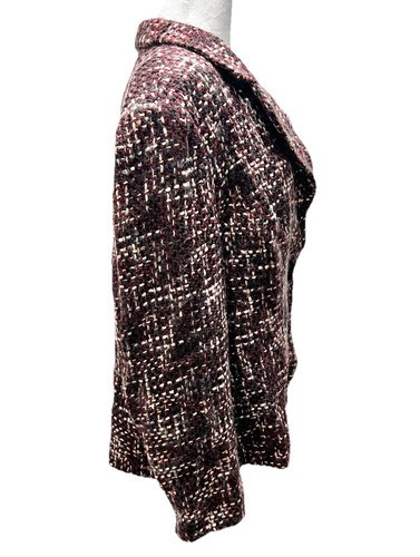 Emma James Boucle Tweed Blazer Womens Plus 20W Red Jacket Academia Career Fall - Picture 3 of 14