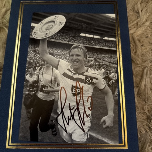 Autogrammfoto Horst Hrubesch Handsigniert Deutschland Hamburger SV