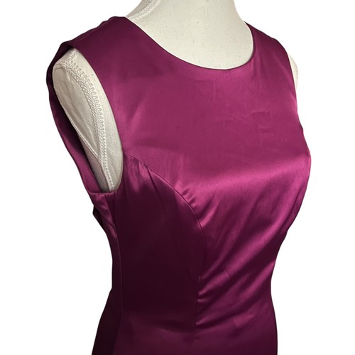 Passager Womens Dress Sleeveless V Back Bow Party Cocktail Burgundy Purple Small - Picture 2 of 6