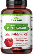 Extra Strength Pomegranate 20:1 Extract 40 Ellagic Acid, 500 mg, 120 Vegan Caps