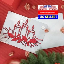 Christmas holly berry candles  metal cutting dies cut machine cutter die