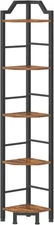 HOOBRO Narrow Corner Shelf Stand, 5-Tier Corner Shelf, 63” Tall Multipurpose Cor