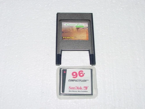 Janome 11000,D10000,10001, 9700, 9500, 300E 96mb Memory card +PCMCIA Adapter