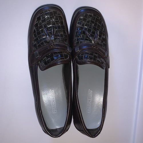 Womens Size 6.5 Heel Loafer With Tassel Predictions Faux Leather * Scuffs* T2xm - Picture 6 of 7