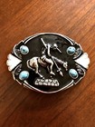 Western Native Indian Chief Turquoise Stone Metal Unisex Women’s Belt Buckle
