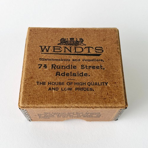 Vintage Wendts Cardboard Watch Box Advertising, Rundle Street Adelaide - Picture 2 of 7