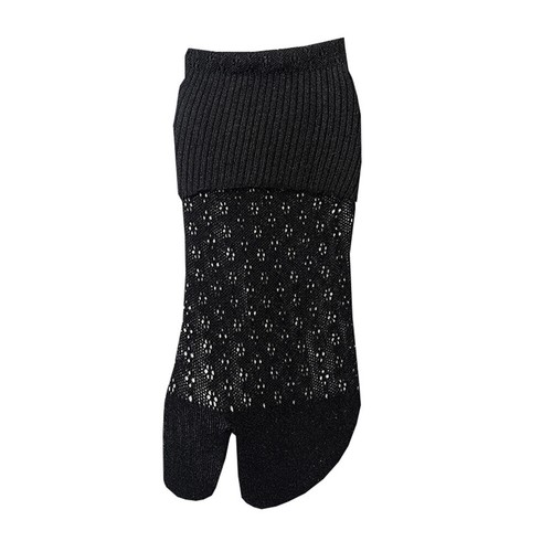 5 Pairs Womens Fishnet Ankle Socks Lace Hollow Mesh Two Finger Toe Short Socks• - Picture 6 of 29