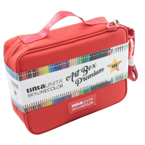 Scatola Arte Skylinecolor Tinta Unita Con 110 Pastelli A Mina 4.0, Inclusi 2 Limited Edition - Astuccio Imbottito Con Maniglia E Tasca