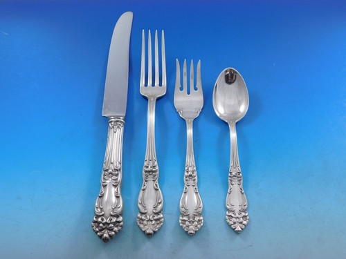 Amaryllis by Reed & Barton Sterling Silver Dinner Size Place Setting(s) 4pc - Afbeelding 1 van 4