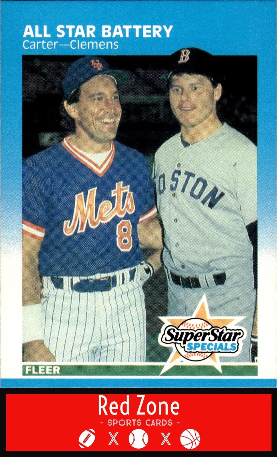 1987 Fleer - #634 Gary Carter / Roger Clemens NM Set Break.