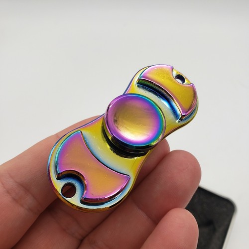 NEW Fidget Hand Spinner Dual Finger Spinner EDC Focus ADHD Autism With Tin - Picture 35 of 36