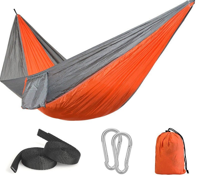 Hamac de camping portable 220x90cm pour couchage suspendu solo