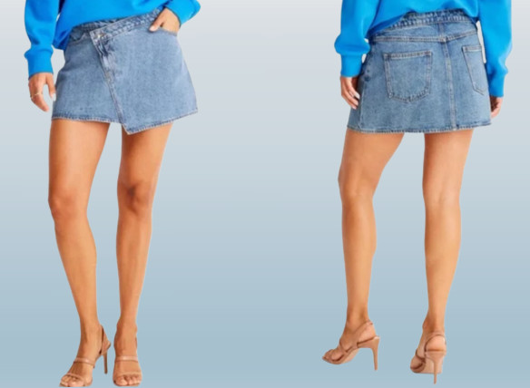 Cheap plus size top blue jean skirts