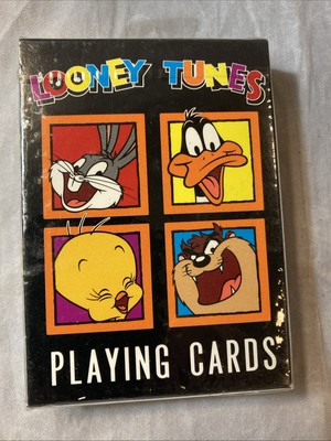 VTG LOONEY TUNES Playing Cards 93 Bugs Taz Daffy Tweety & 10 other Characters 