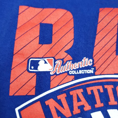 Camiseta de los Cachorros de Chicago talla grande azul 2016 campeones de la Liga Nacional levantan bandera majestic - Imagen 5 de 16