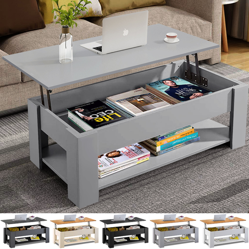 Wooden Coffee Table With Storage Lift Top Up Drawer Shelf Living Room Furniture - Picture 9 of 108