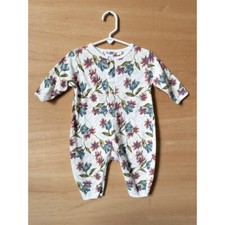 90S Baby Gap Floral Print Romper Jumpsuit One-Piece Outfit Size 1-6 Months