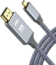 Micro HDMI to HDMI Cable Adapter 4K 60HZ 15FT, HDMI 2.0 Male to Micro HDMI Ma...