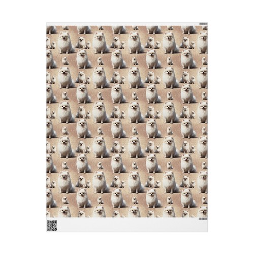 Luxurious Pomeranian Dogs Premium Eco-Friendly Decorative Gift Wrapping Paper - Picture 8 of 17