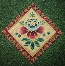 9 Beautiful Country Style Folk Art Flower Quilt Top Blocks