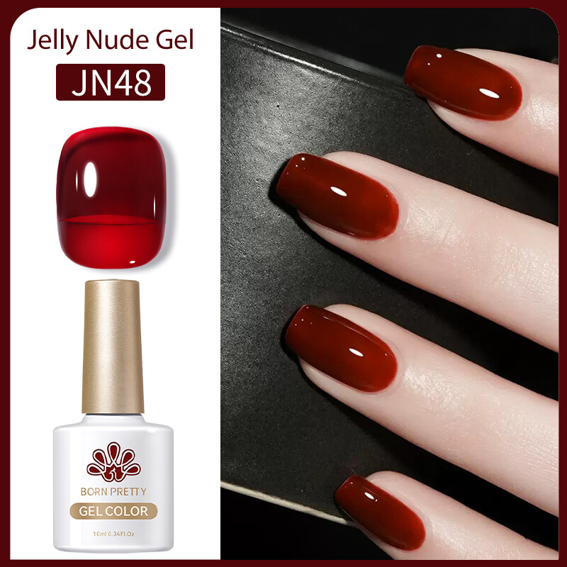 BORN PRETTY Jelly Nude Gel Nagellack 10ml Translucent Soak Off UV Nagellacke - Bild 69 von 157