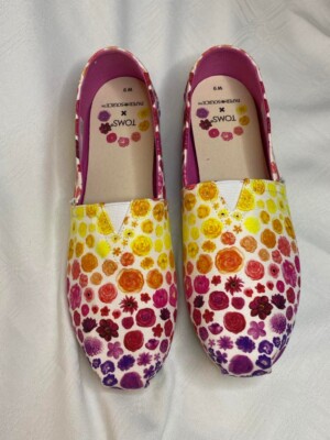 Toms Alpargata Rainbow Ombre Floral print shoes for women size