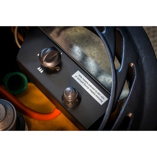 Stufa a Gas 3.4 Kw Effetto Camino Fiamma Vera Nero Matt con Controllo Calore - Foto 4 di 15