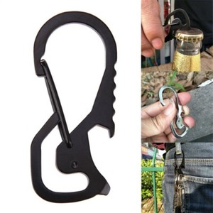 Bottle Opener Key Ring Chain Keyring Keychain Stainless Carabiner Climbing Tool