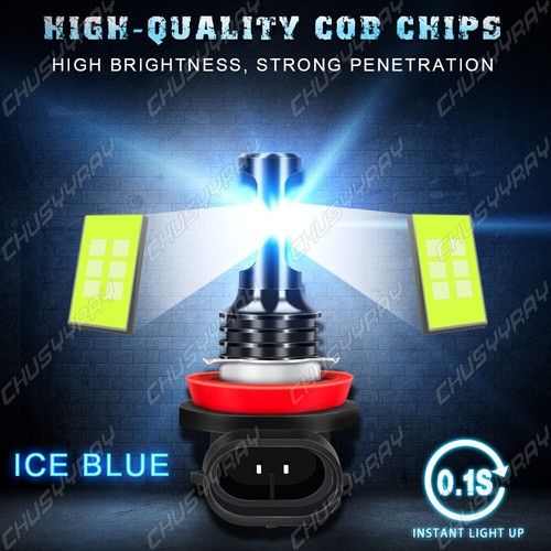 For Chevy Monte Carlo 2006 2007 8000K Ice Blue LED Headlight Fog Light Bulbs Kit - Picture 8 of 12