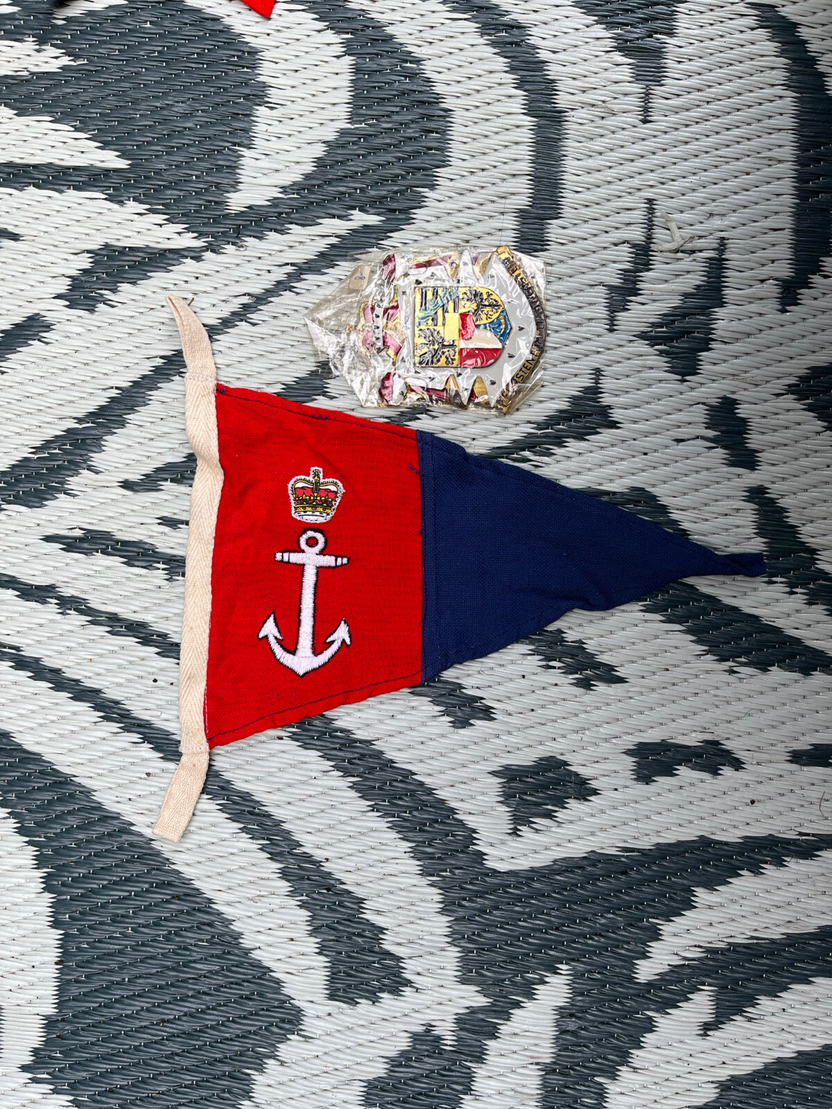 Liechtenstein Nautical Flag Rare Mid Century Piece Yacht Sailing Item And Badge9