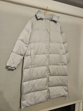 White Label Women's Down Filled Long Puffer Pale Grey Size 16 (large) Rrp £299