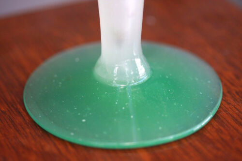 Antique Steuben Jade Green & Opalescent White Glass Bud Vase Carder, 1920s-30s - Picture 4 of 9