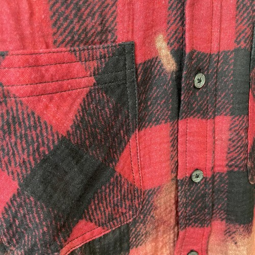 NWT R13 Oversize Workshirt In "Bleached" Red Buffalo Plaid Size XS - Picture 3 of 6