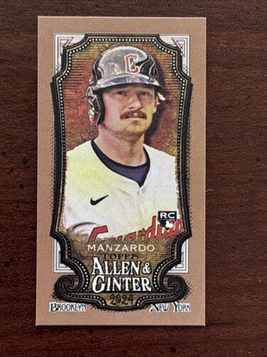 Kyle Manzardo Cleveland Guardians 2024 Mini Topps Allen & Ginter Rookie Card 167