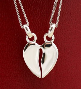 PENDENTIF COEUR à Partager en Amoureux ST VALENTIN en Plaqué OR neuf