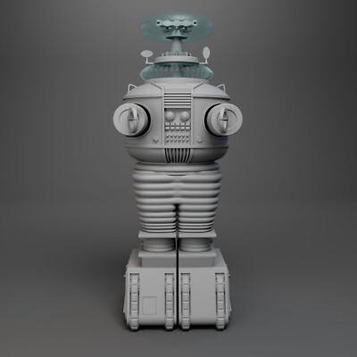 B9 Robot Lost in Space 3D Print 3.5 Feet Tall - Multiple Parts - 24in Available